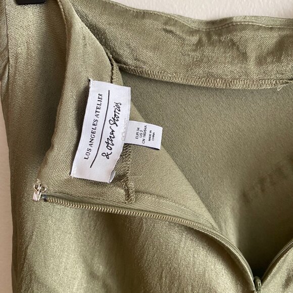 & Other Stories Silk Midi Skirt - Picture 3 of 9